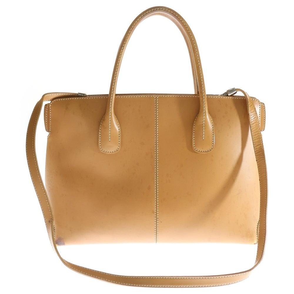 TOD'S(トッズ) レザー 2WAY ハンド ショルダーバッグ シルバー金具 ブラウン