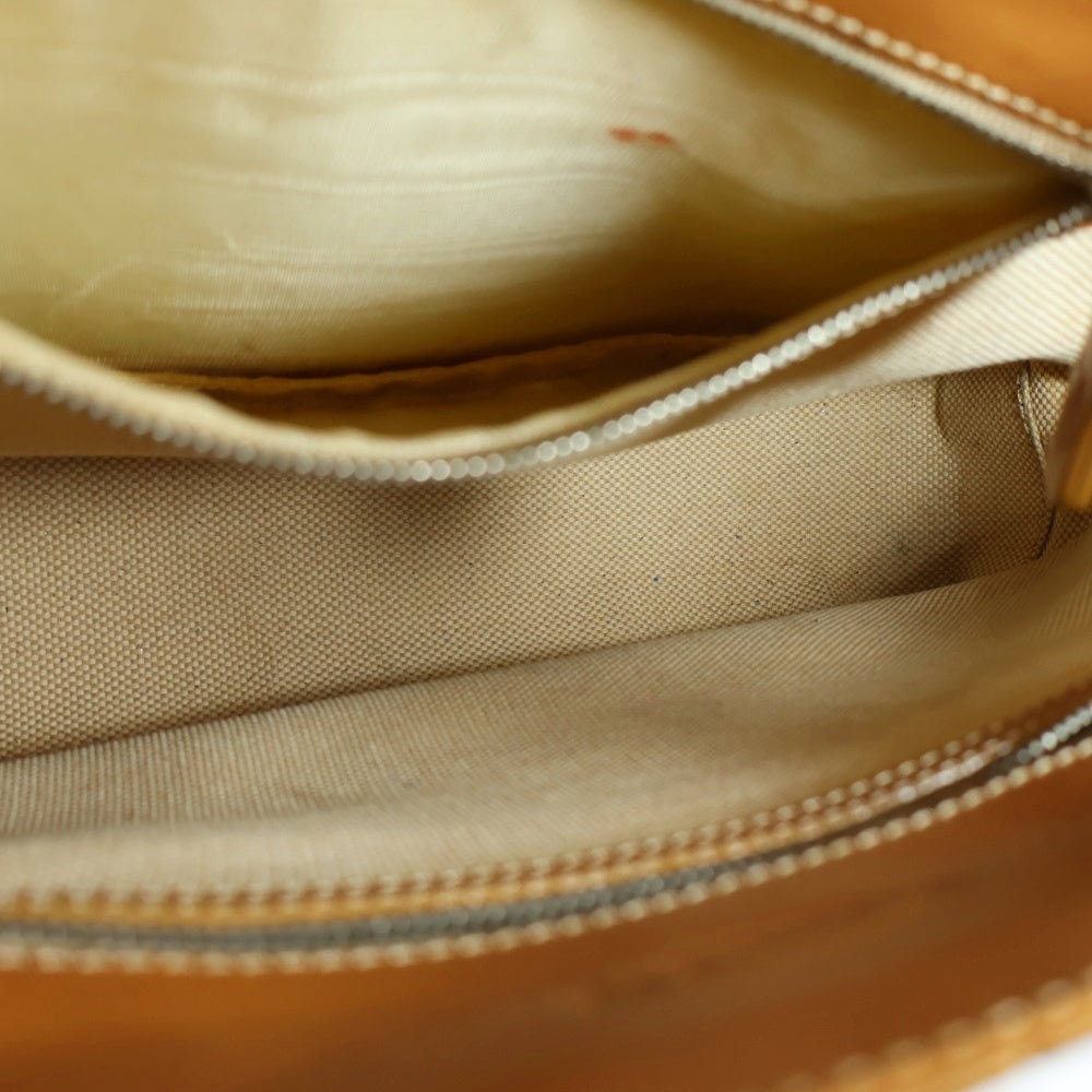 TOD'S(トッズ) レザー 2WAY ハンド ショルダーバッグ シルバー金具 ブラウン