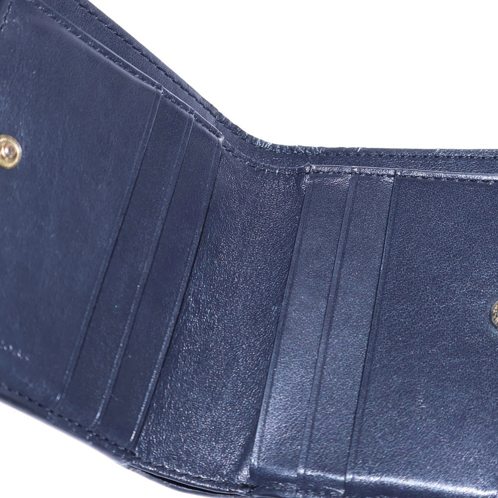 MARC JACOBS(マークジェイコブス) 二つ折り財布 コンパクトウォレット コインケース ブラック レザー シルバー金具