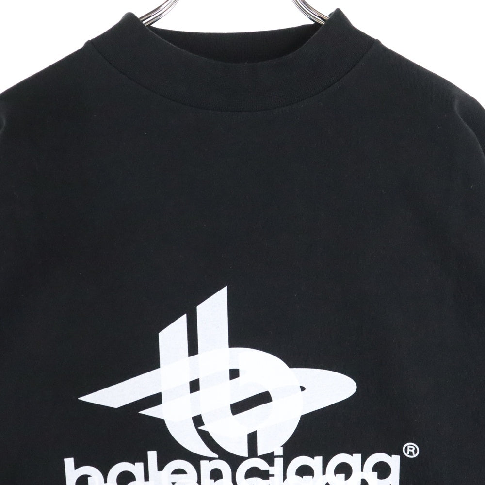 BALENCIAGA(バレンシアガ) 23AW LAYERED SPORTS LOGO TEE レイヤード スポーツロゴ プリント 半袖Tシャツ カットソー ブラック 739028