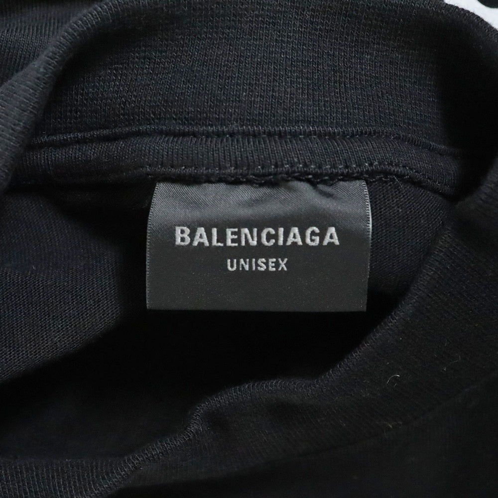 BALENCIAGA(バレンシアガ) 23AW LAYERED SPORTS LOGO TEE レイヤード スポーツロゴ プリント 半袖Tシャツ カットソー ブラック 739028
