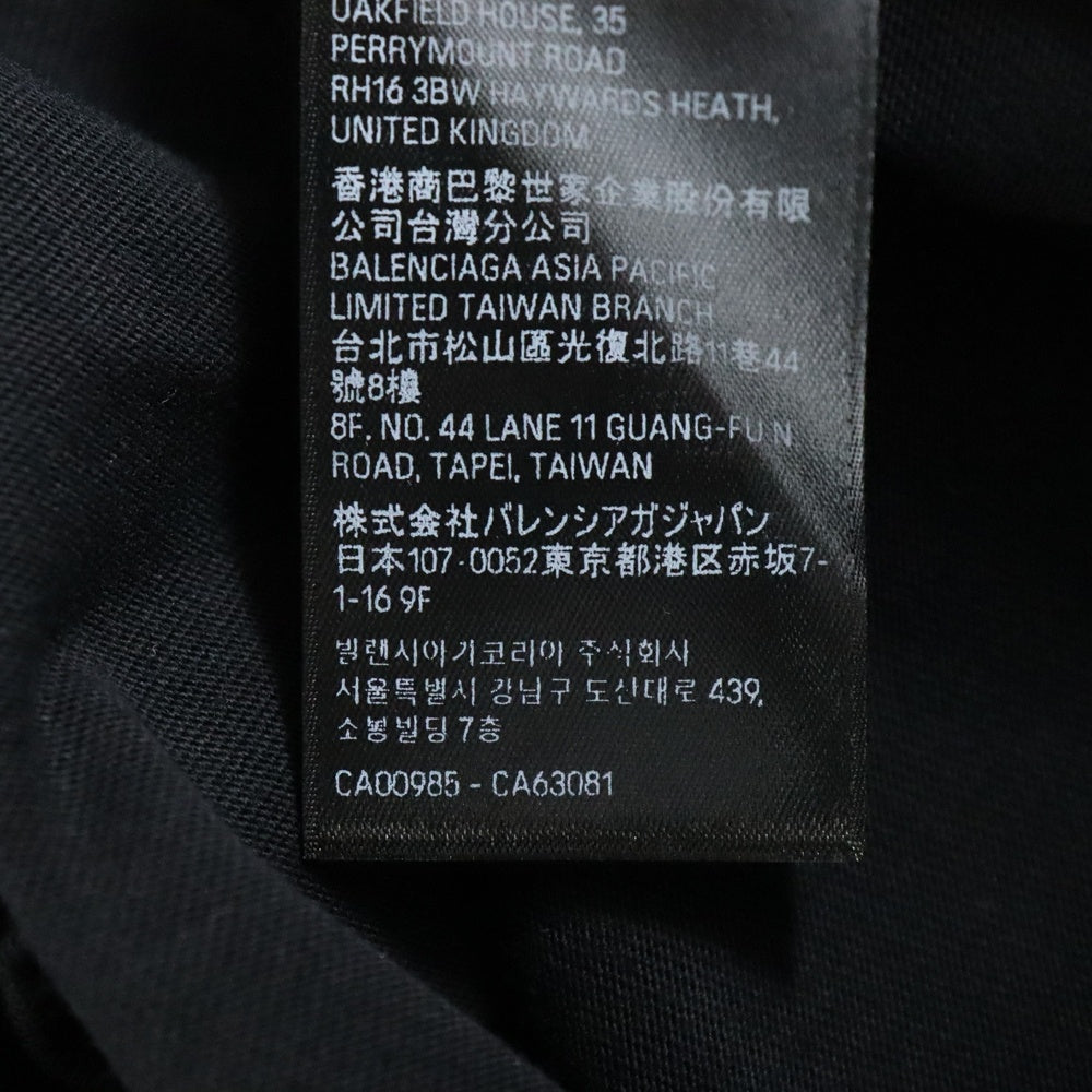 BALENCIAGA(バレンシアガ) 23AW LAYERED SPORTS LOGO TEE レイヤード スポーツロゴ プリント 半袖Tシャツ カットソー ブラック 739028