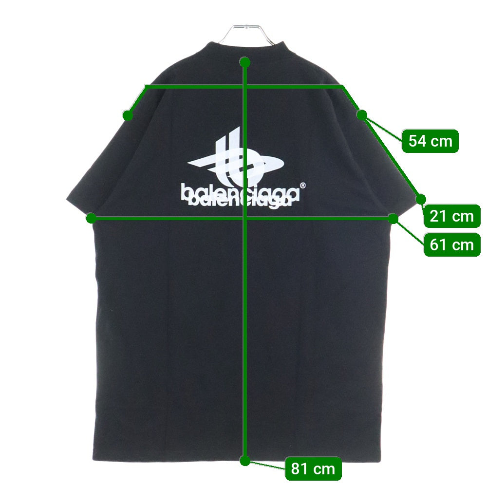 BALENCIAGA(バレンシアガ) 23AW LAYERED SPORTS LOGO TEE レイヤード スポーツロゴ プリント 半袖Tシャツ カットソー ブラック 739028