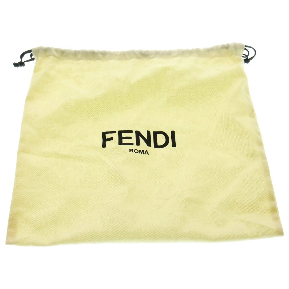 FENDI(フェンディ) ファースト スモール ズッカ柄 キャンバス レザー 2WAY クラッチ ショルダーバッグ ゴールド金具 ベージュ 8BP129