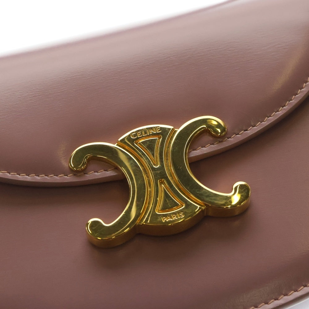CELINE(セリーヌ) トリオンフ ブザス クレア 2WAYハンドバッグ ショルダーバッグ ミニバッグ ピンクパープル ゴールド金具 レザー