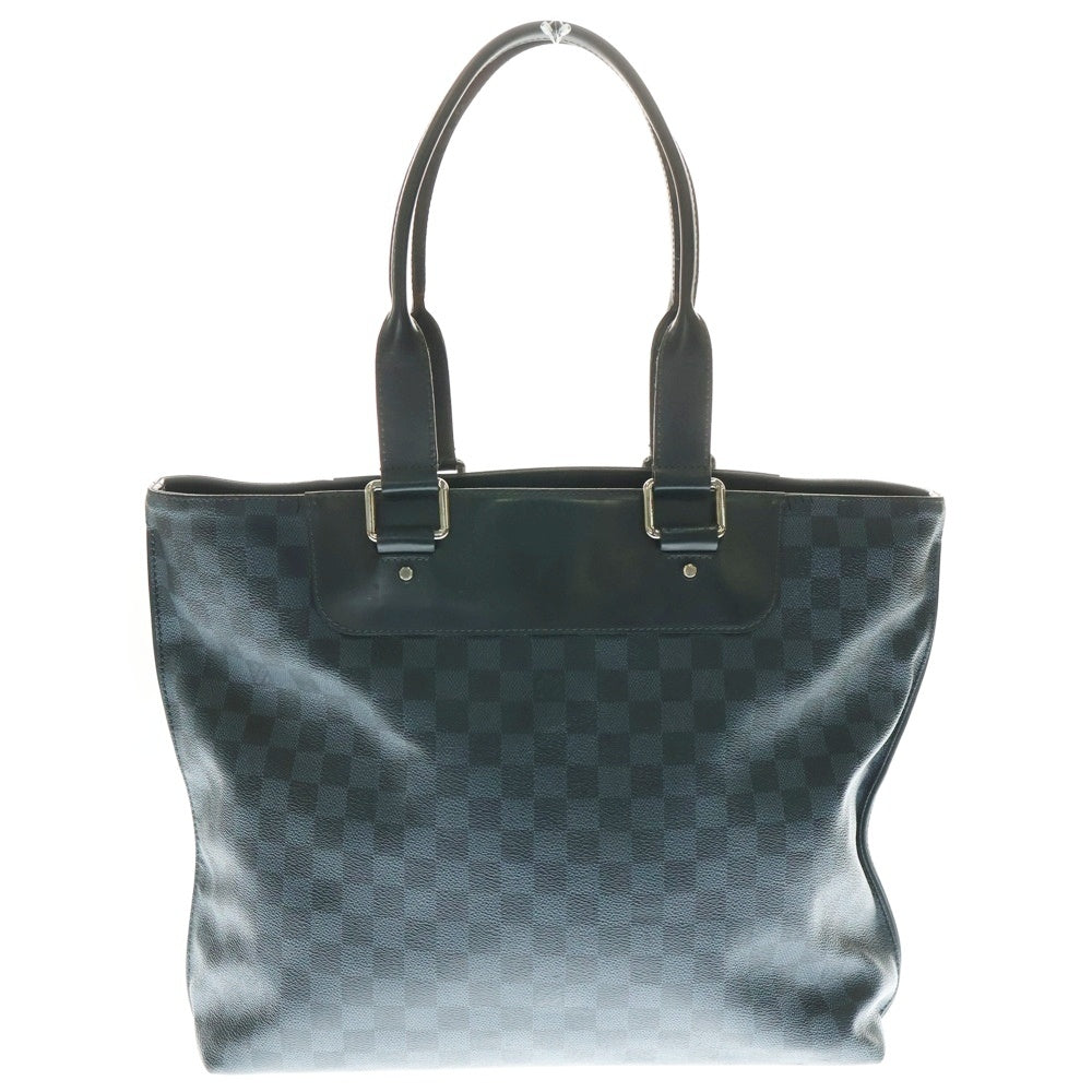 LOUIS VUITTON(ルイヴィトン) ダミエ・コバルト カバヴォワヤージュ トートバッグ ハンドバッグ ネイビー×ブルー シルバー金具 レザー×PVC N41397
