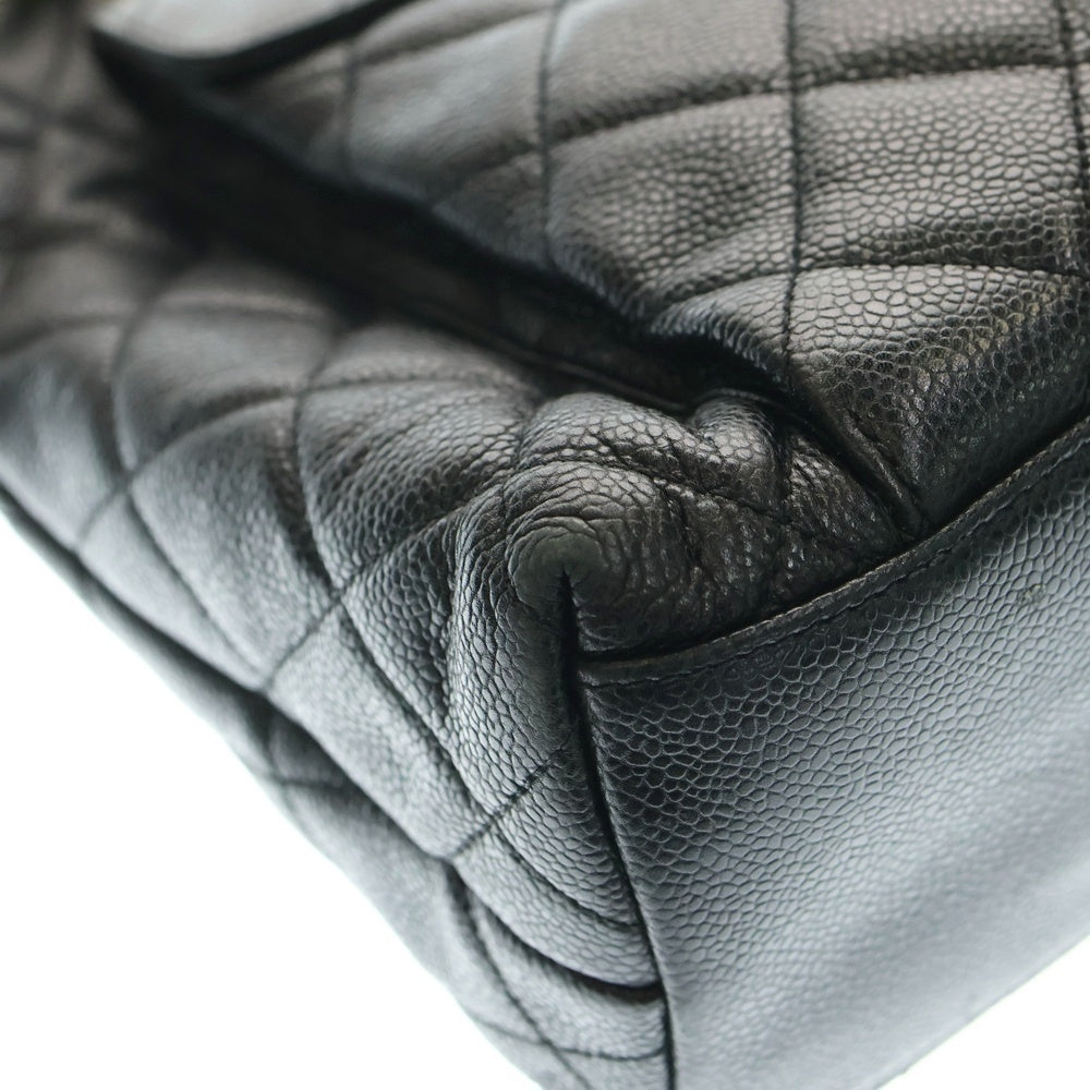 CHANEL(シャネル) ココマーク チェーントートバッグ ハンドバッグ ブラック キャビアスキン ゴールド金具