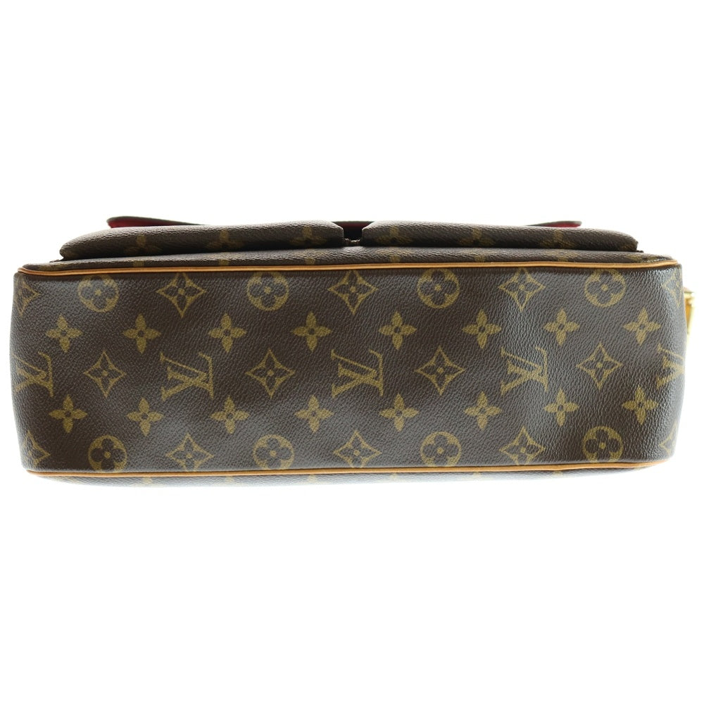 LOUIS VUITTON(ルイヴィトン) モノグラム ヴィバシテGM ハンドバッグ ワンショルダーバッグ ブラウン レザー×PVC ゴールド金具 M51163