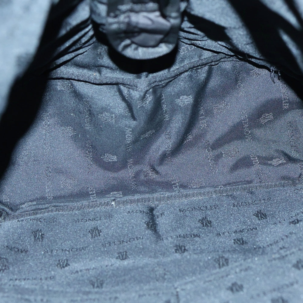 MONCLER(モンクレール) 15AW NEW GERARD ZAINO ニュー ジェラルド ザイノ ロゴプレート 総柄プリント ナイロン バックパック リュックサック ブラック/ブルー A209A0061020 53710