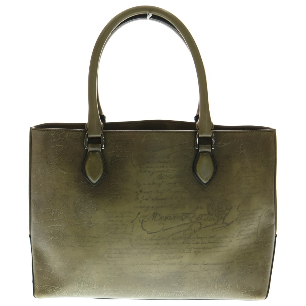 Berluti(ベルルッティ) カリグラフィ トゥジュール トートバッグ ハンドバッグ ブラウン スクリプトレザー