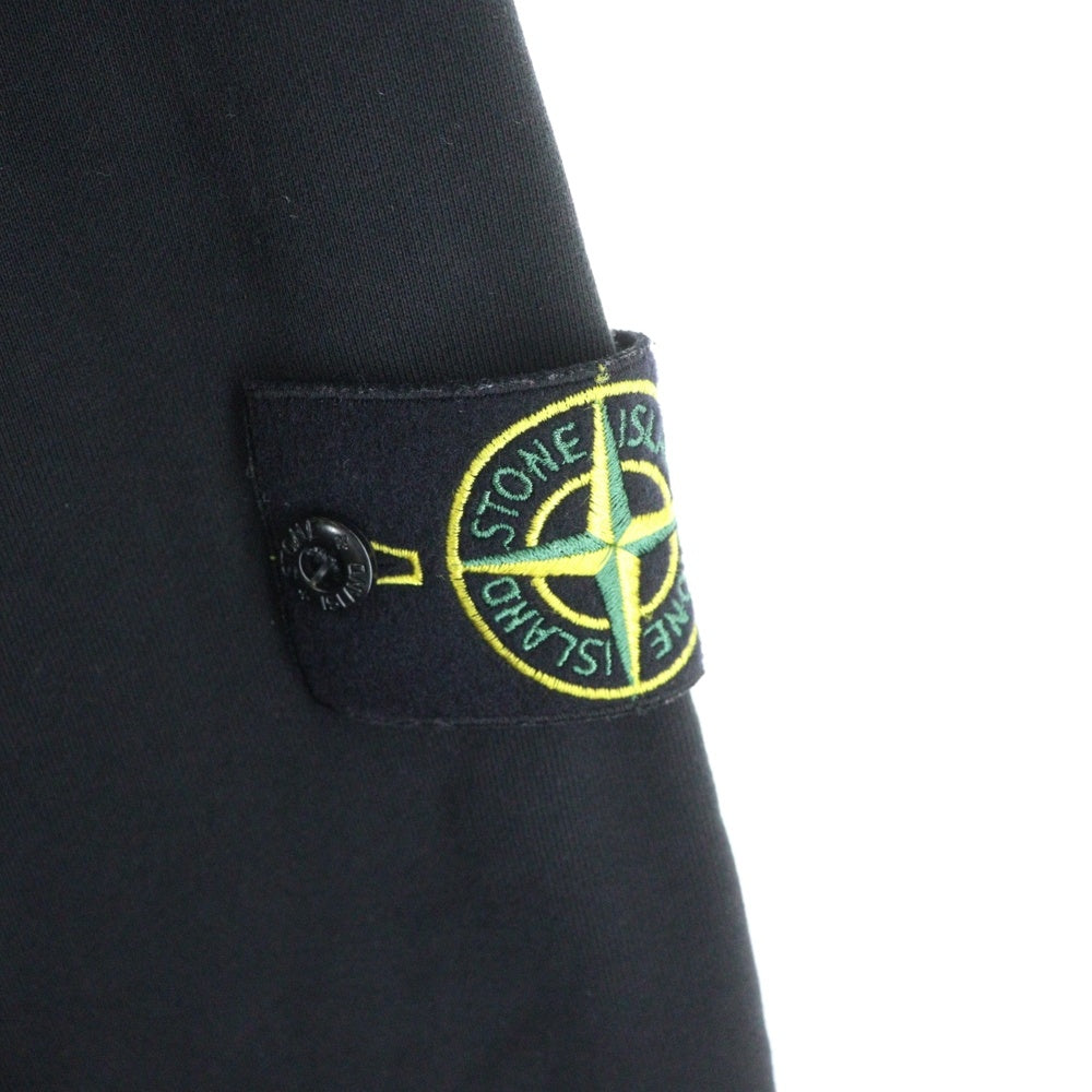 STONE ISLAND(ストーンアイランド) ワッペンロゴ プルオーバー スウェットパーカー フーディー ブラック K1S156100045S0051
