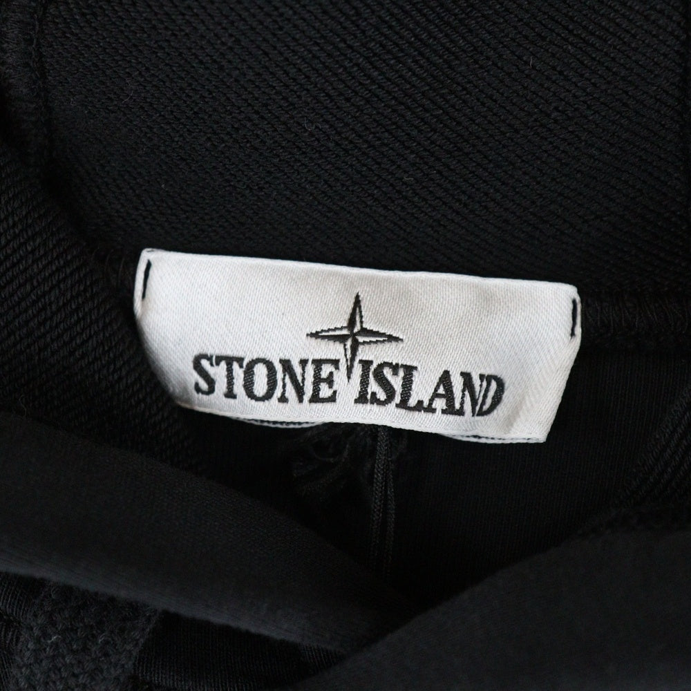 STONE ISLAND(ストーンアイランド) ワッペンロゴ プルオーバー スウェットパーカー フーディー ブラック K1S156100045S0051