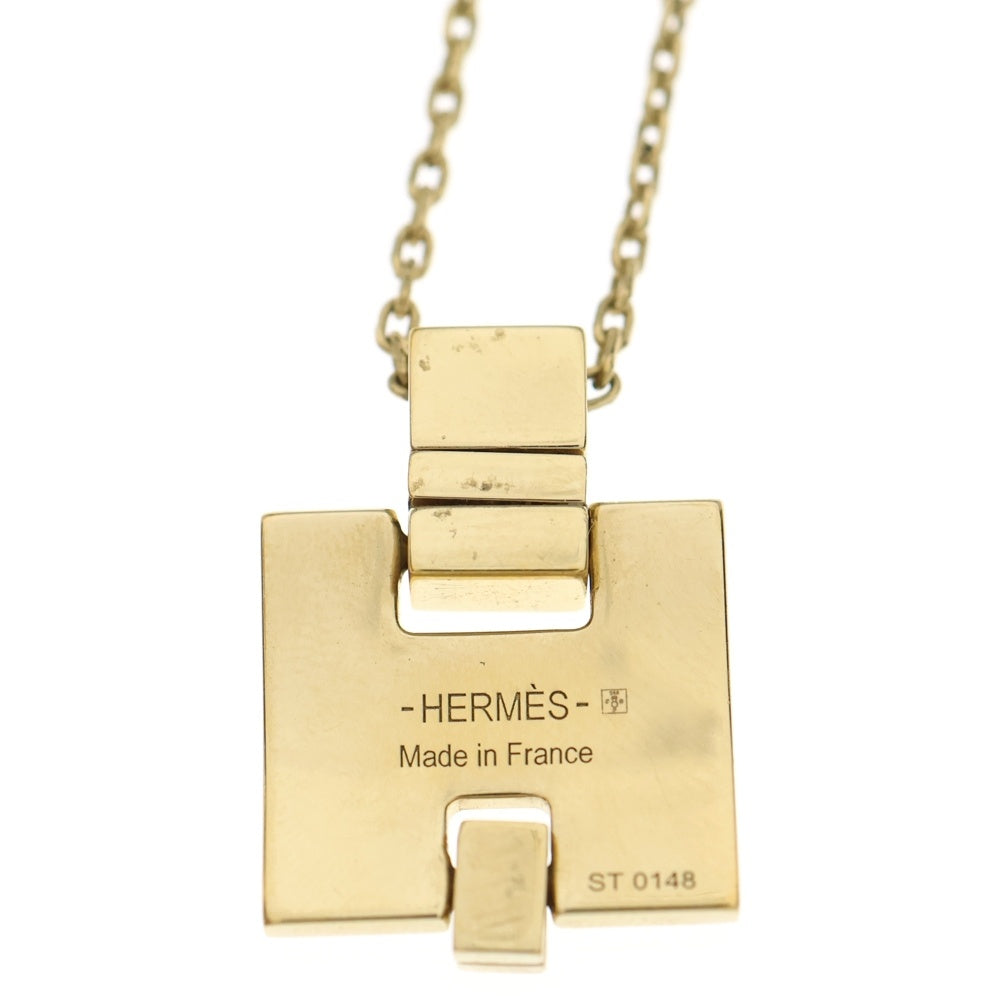HERMES(エルメス) アイリーン ネックレス ペンダント チェーン ホワイト×ゴールド