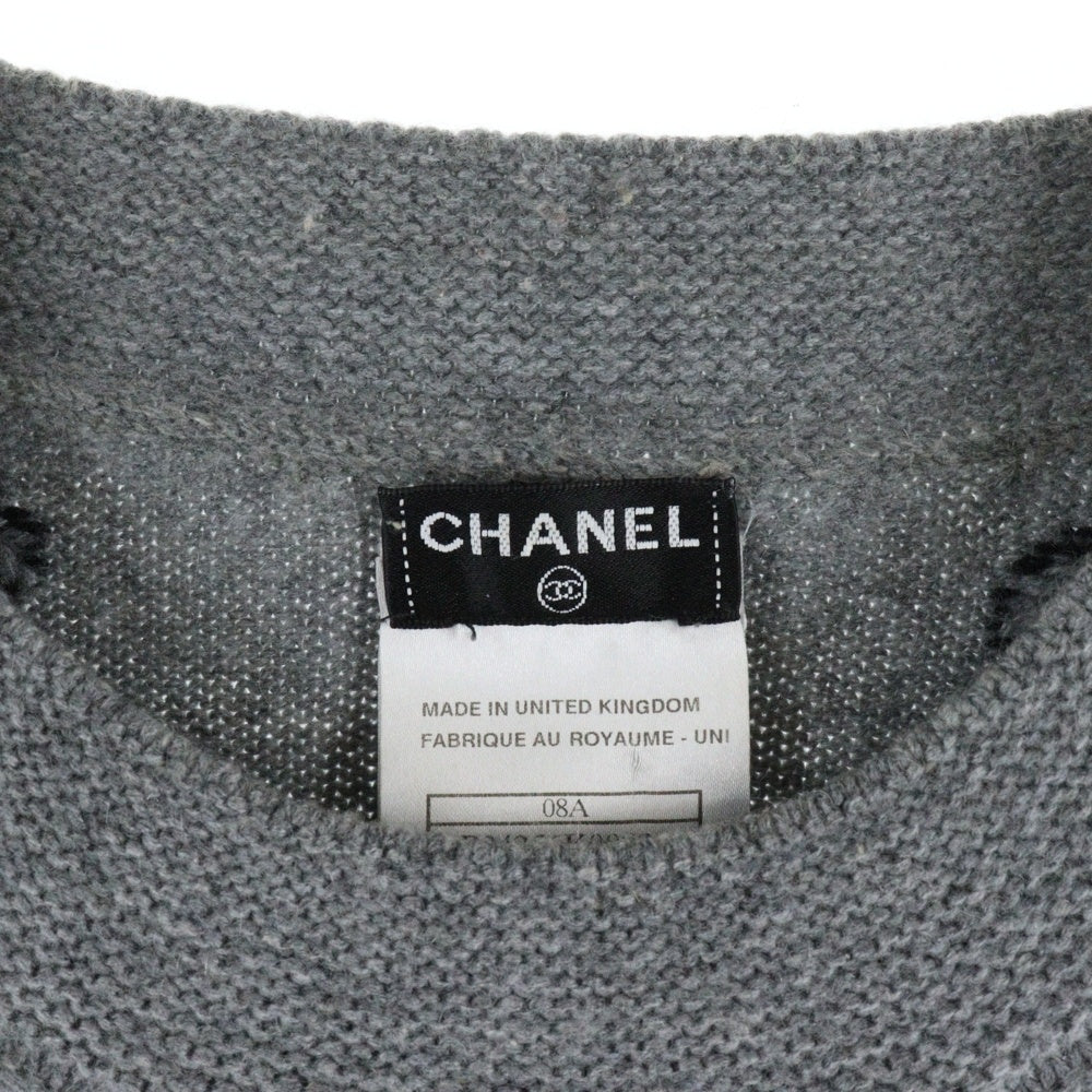 CHANEL(シャネル) 08AW ドット総柄 ジャガード スパンコール カシミヤ