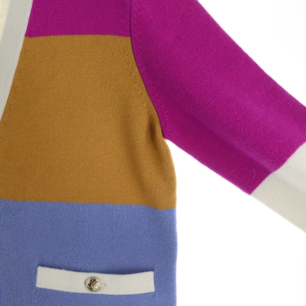 CHANEL(シャネル) ココマークボタン マルチカラージャガード カシミヤ