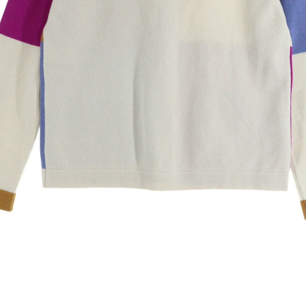 美品 シャネル ココマーク 金ボタン カシミヤ ボーダー セーター バイカラー 中古・古着通販】CHANEL (シャネル) ココマークカシミヤボーダーニット