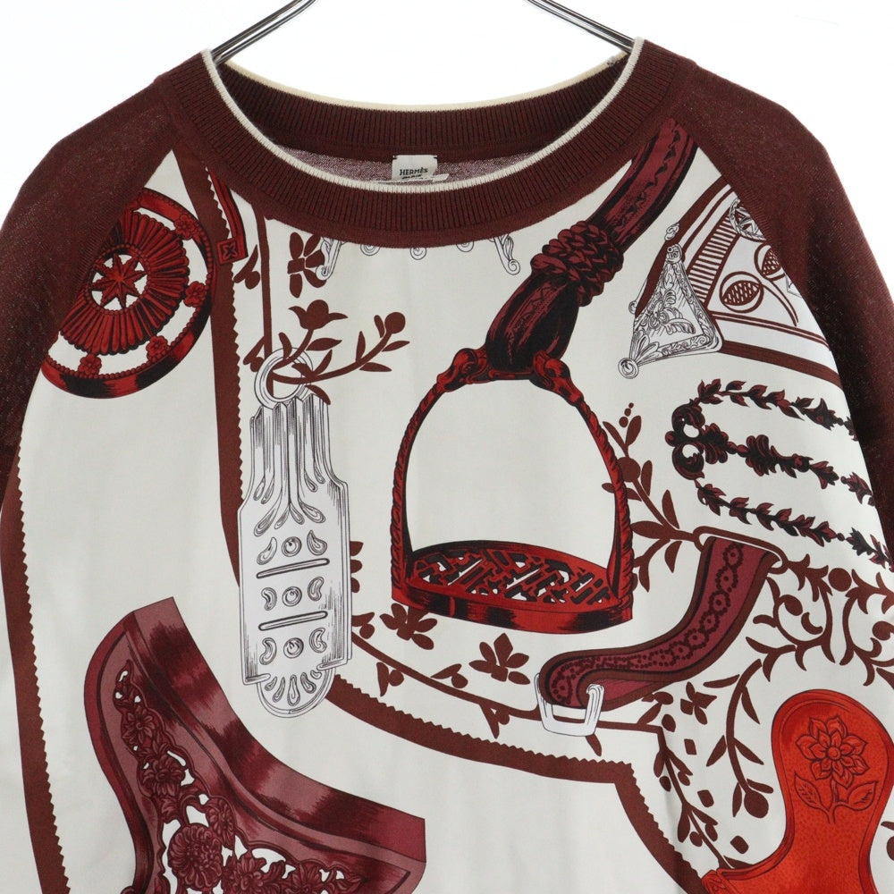 HERMES(エルメス) 24SS ツイルレーヌ 柄プリント シルクスカーフ