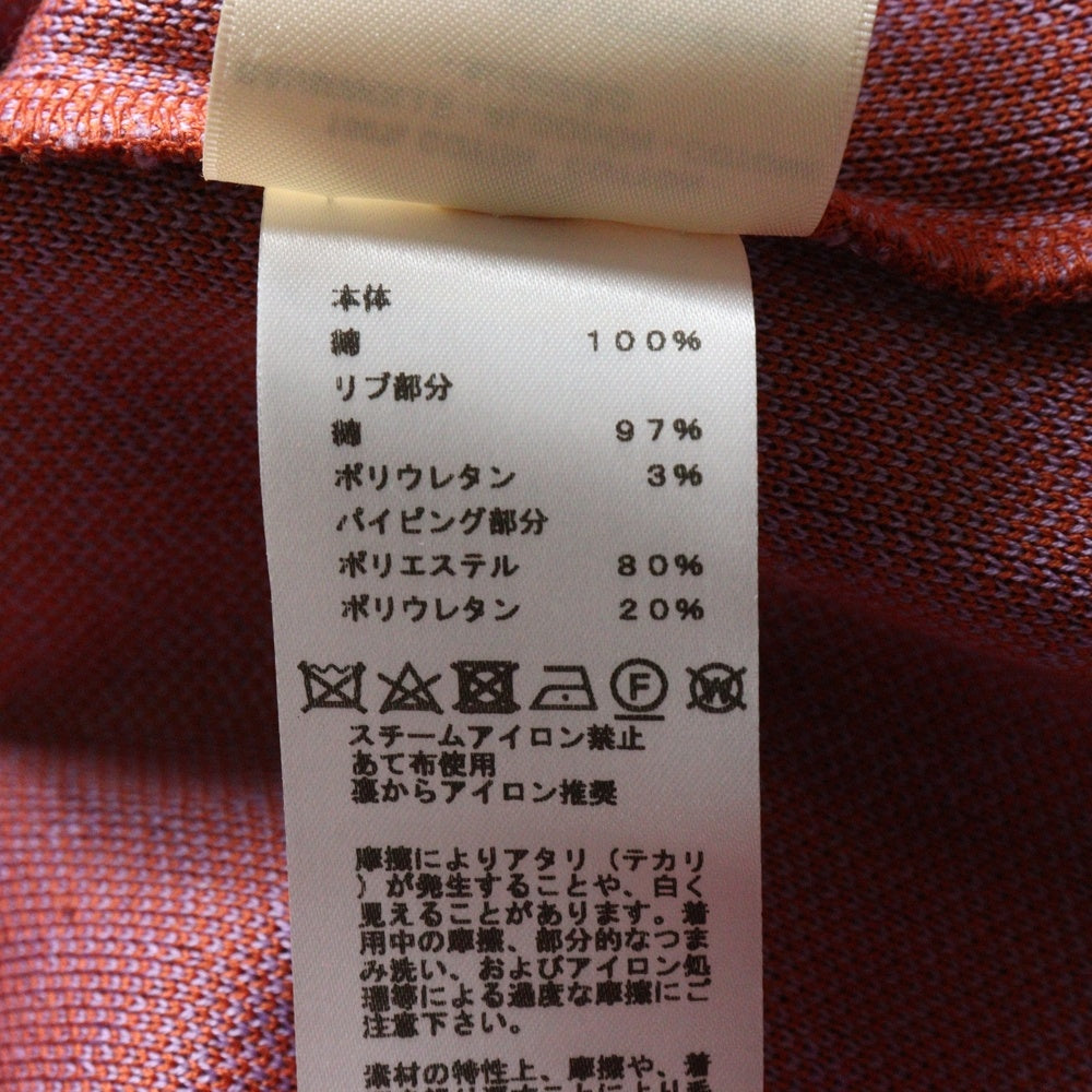 HERMES(エルメス) 22SS Hロゴジャガード 総柄 コットン クルーネック プルオーバー 半袖ニット セーター オレンジ レディース 2E4600DY