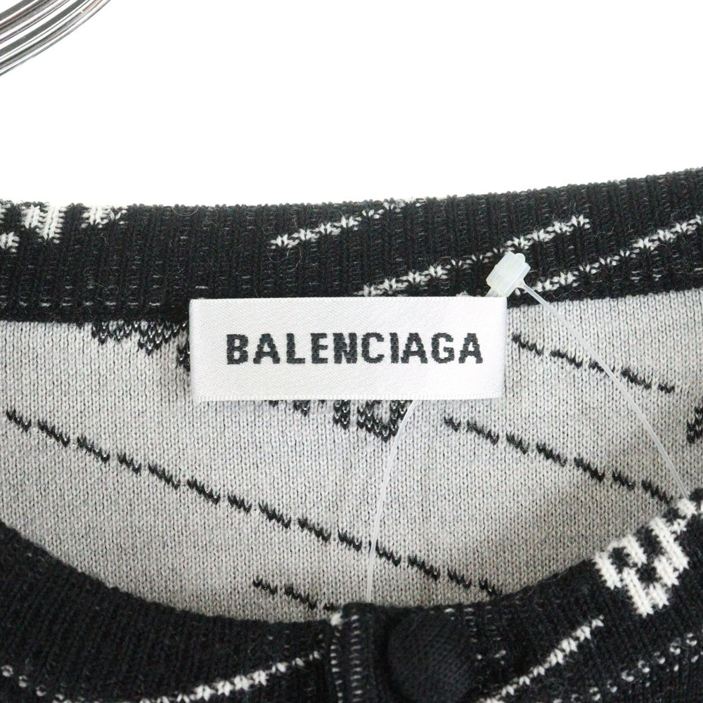BALENCIAGA ジャガードロゴ　クルーネックセーター 楽天市場】【中古】 BALENCIAGA （バレンシアガ） ﾛｺﾞ ｼﾞｬｶﾞｰﾄﾞﾆｯﾄ