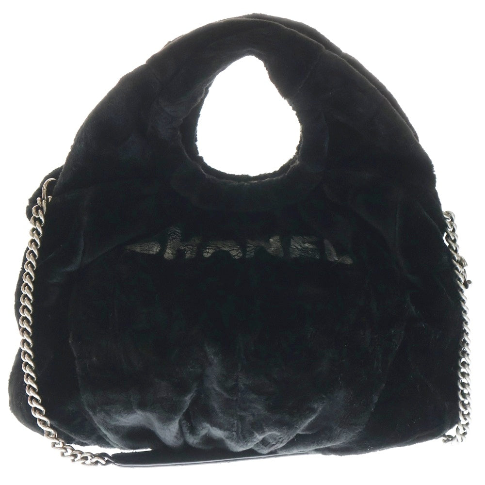 CHANEL(シャネル) ココマーク ファー ブラック 2WAY チェーンショルダーバッグ ハンドバッグ