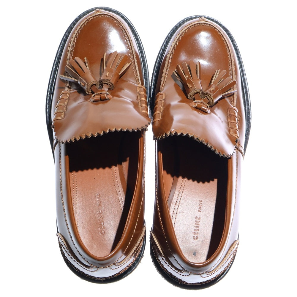 CELINE(セリーヌ) クレープソール タッセル レザー 厚底 ローカット