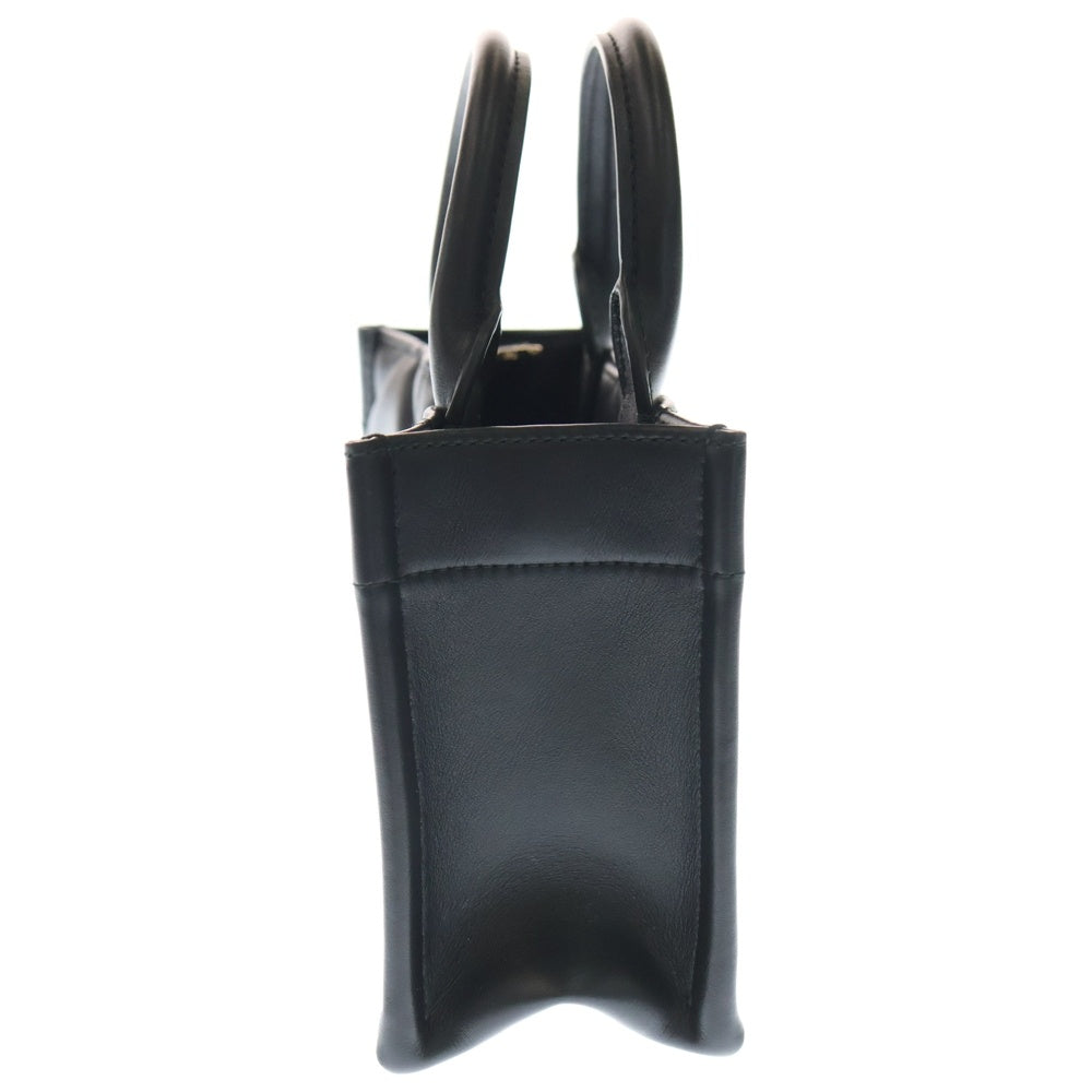 Christian Dior(クリスチャンディオール) ブックトートミニ マイクロカナージュ 2WAYバッグ ショルダーバッグ ハンドバッグ ブラック レザー ゴールド金具