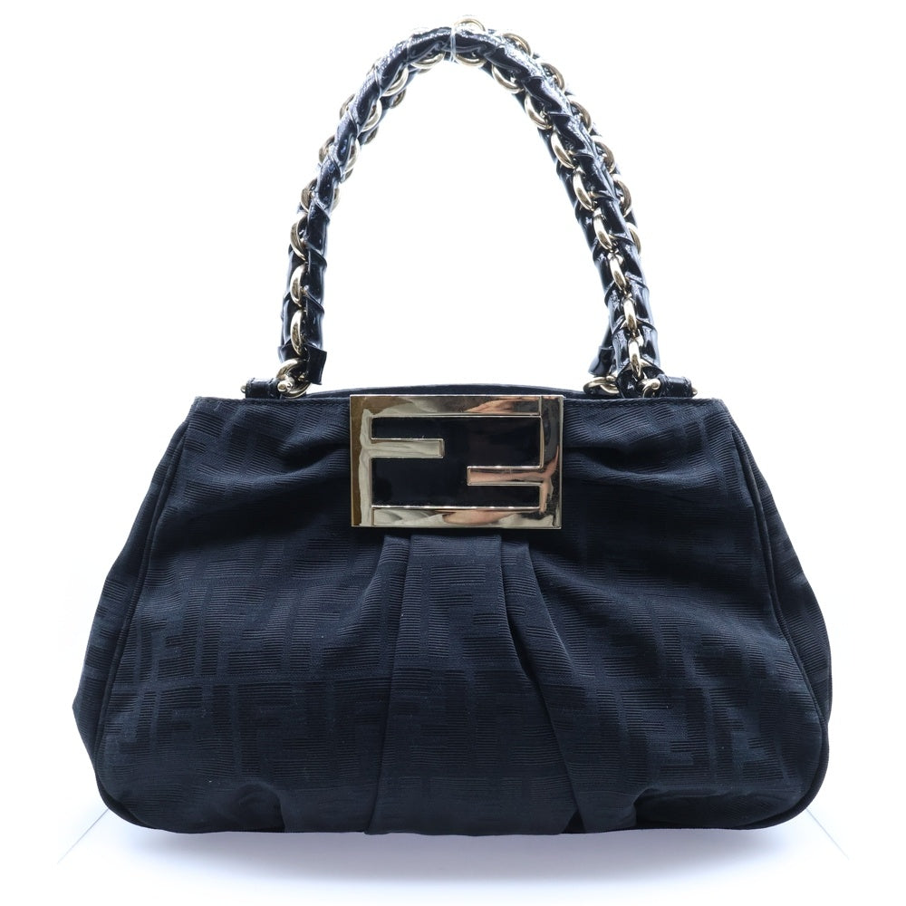 FENDI(フェンディ) ズッカ ミア チェーントートバッグ ハンドバッグ ブラック