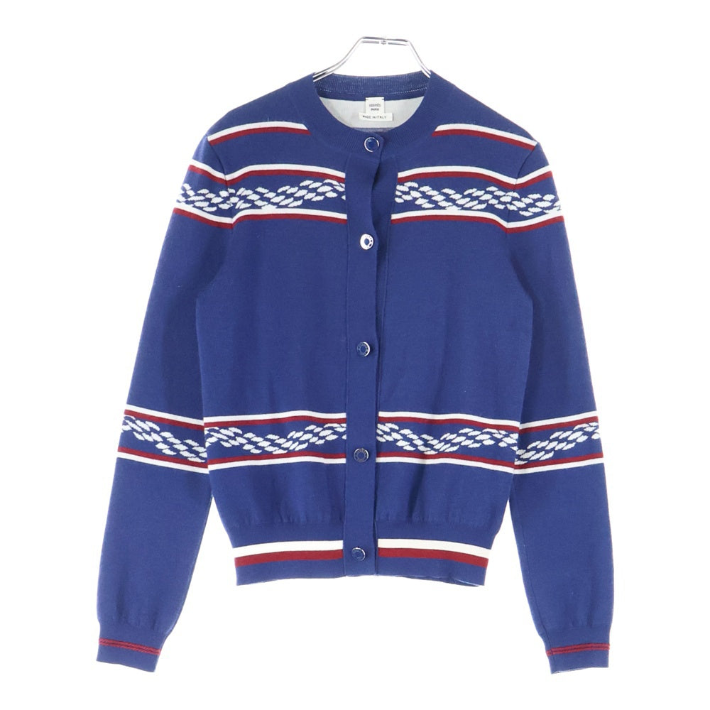 HERMES(エルメス) 23SS セリエボタン カシミヤ シルク ニット クルー 