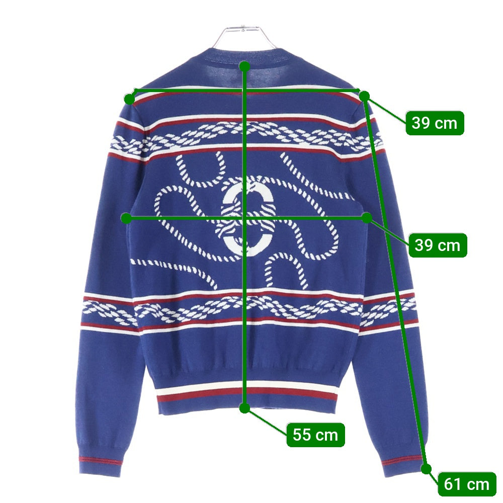 HERMES(エルメス) 23SS セリエボタン カシミヤ シルク ニット クルー 