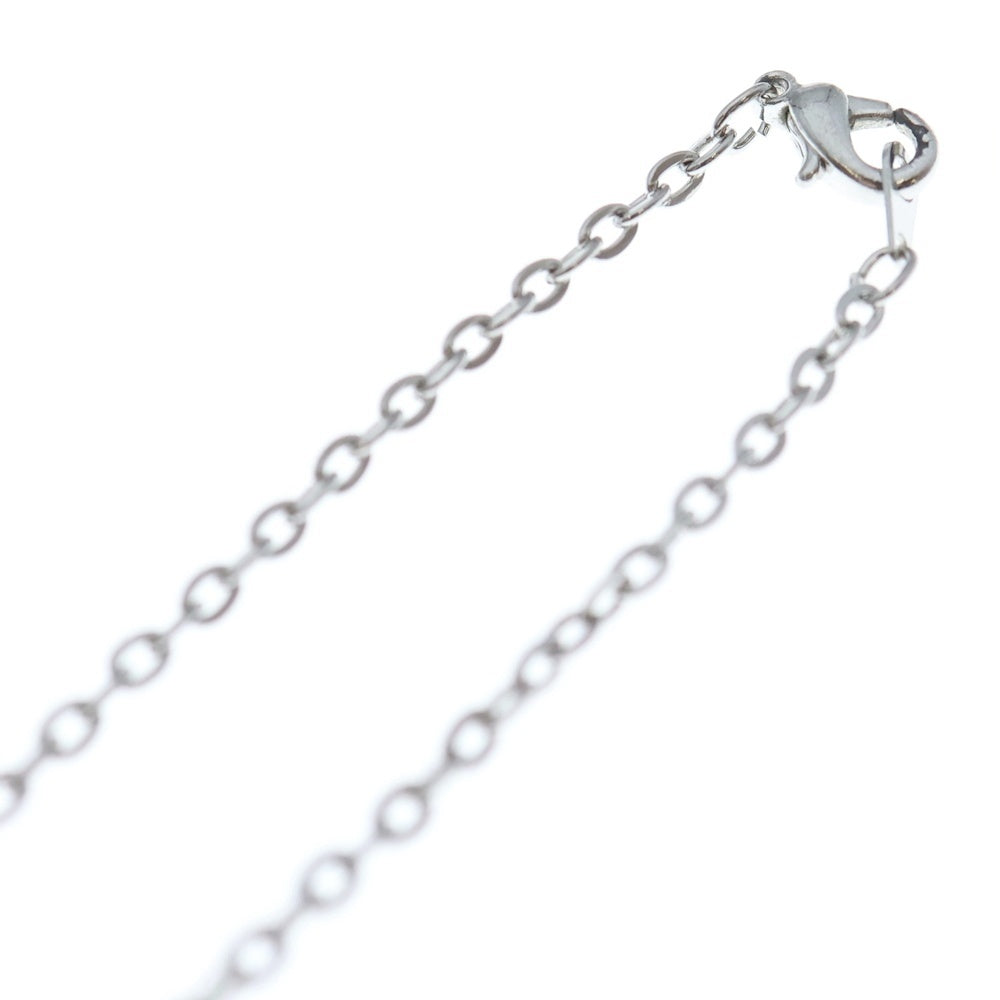 GUCCI(グッチ) G ロゴ プレート ラインストーン ネックレス ペンダント チェーン シルバー