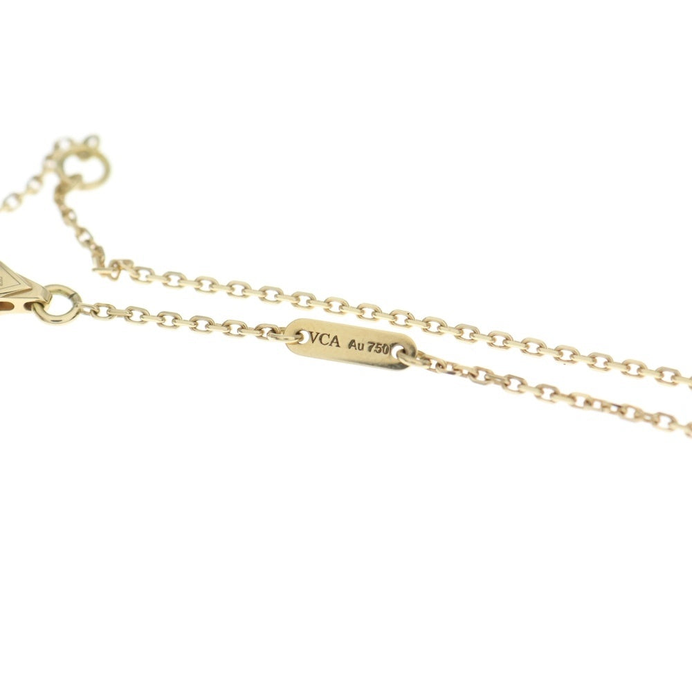 Van Cleef & Arpels(ヴァンクリーフアンドアーペル) スウィート アルハンブラ マザーオブパール ネックレス Au750 K18 YG イエローゴールド VCARF69100 レディース