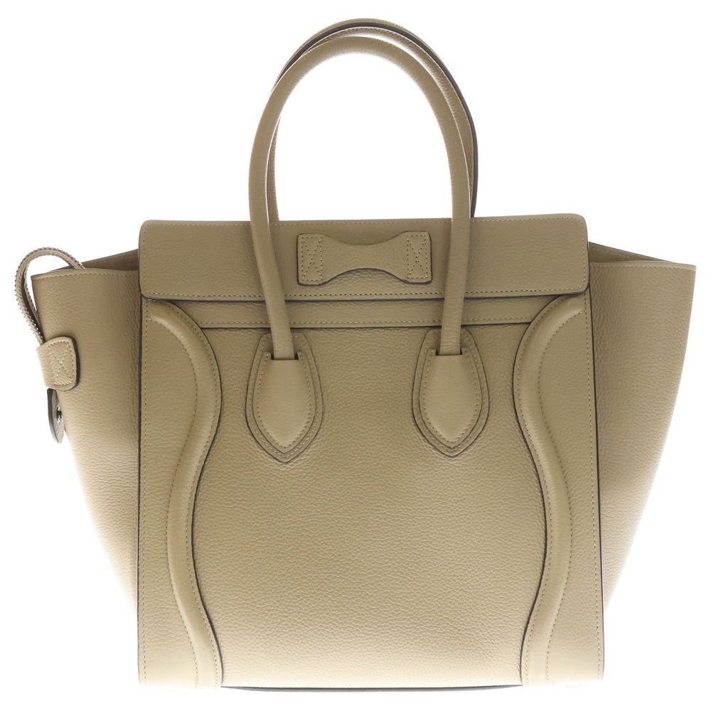 CELINE(セリーヌ) ラゲージ マイクロ ベージュ レザー ハンドバッグ