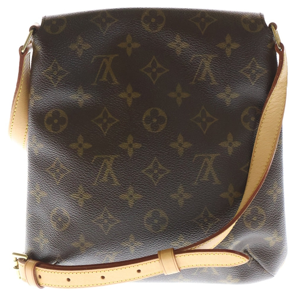 LOUIS VUITTON(ルイヴィトン) モノグラム ミュゼット サルサ ショルダーバッグ ミニバッグ ブラウン レザー×PVC M51258 ゴールド金具 レディース