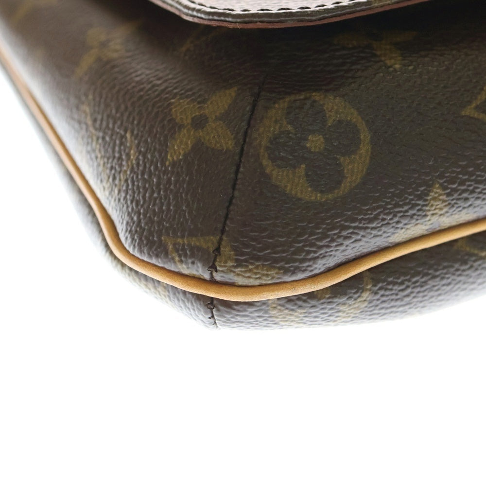 LOUIS VUITTON(ルイヴィトン) モノグラム ミュゼット サルサ ショルダーバッグ ミニバッグ ブラウン レザー×PVC M51258 ゴールド金具 レディース