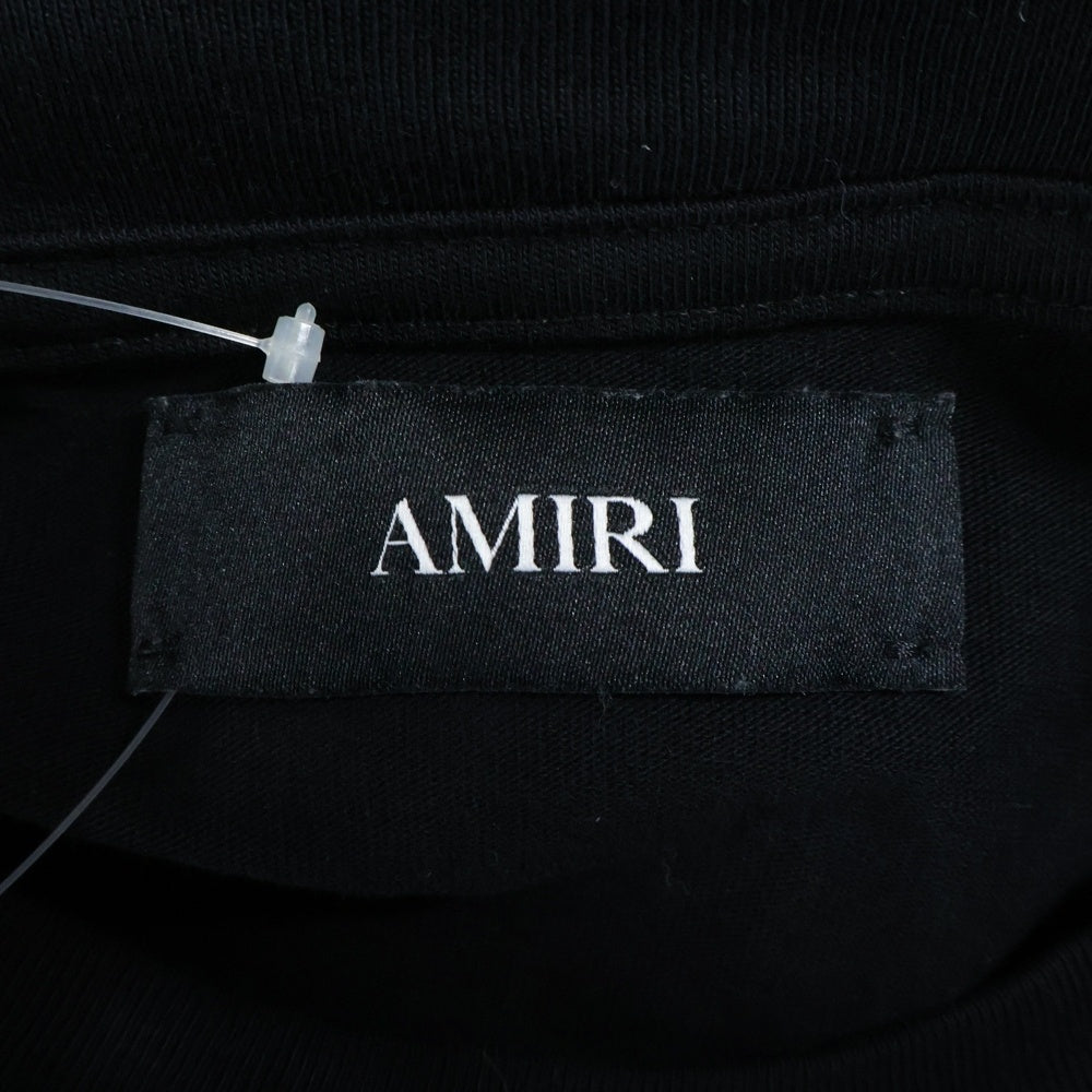 AMIRI(アミリ) BONES STACKED LONG SLEEVE TEE ボーン スタック ロゴプリント ロングスリーブ 長袖Tシャツ カットソー ブラック AMJYTE1076