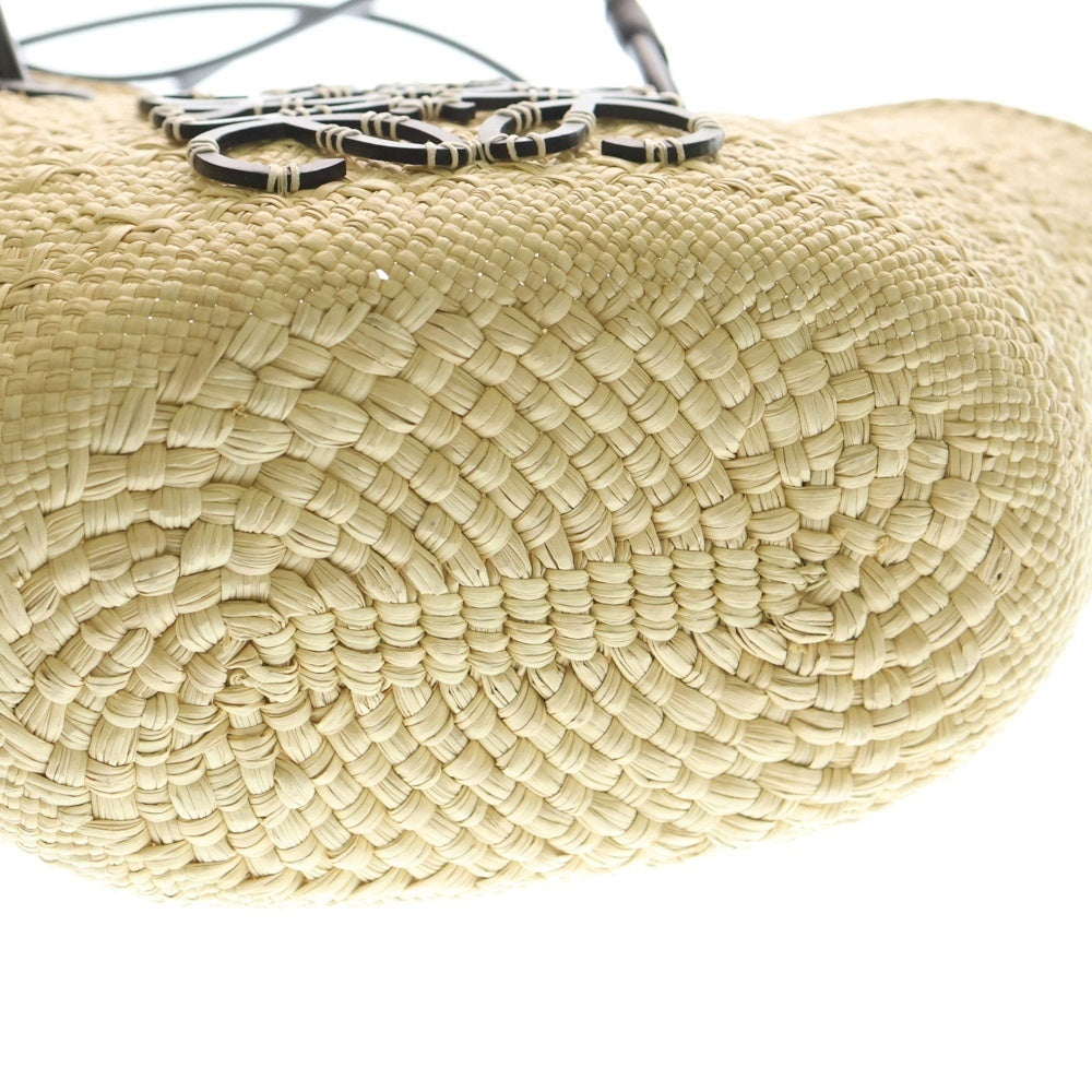 LOEWE(ロエベ) アナグラム ハンドバッグ カゴバッグ ベージュ×ブラック