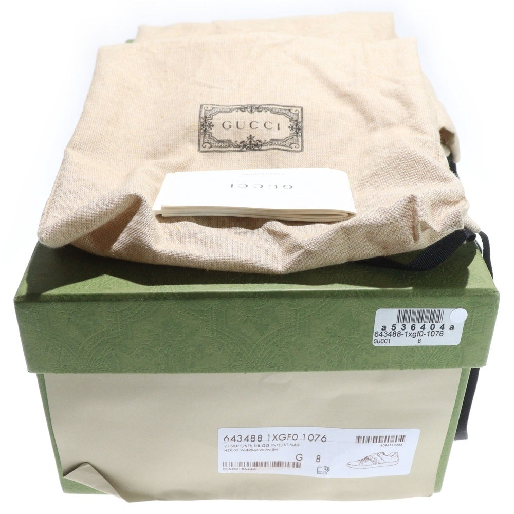 GUCCI(グッチ) GGバンド レザーローカットスニーカー ブラック 643486