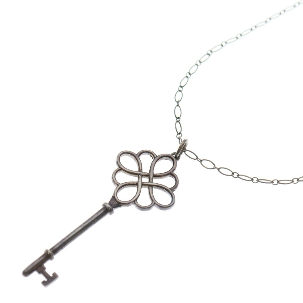 TIFFANY & Co.(ティファニー) クローバー ノットキー ネックレス ペンダント チェーン シルバー SV925 7.9g レディース
