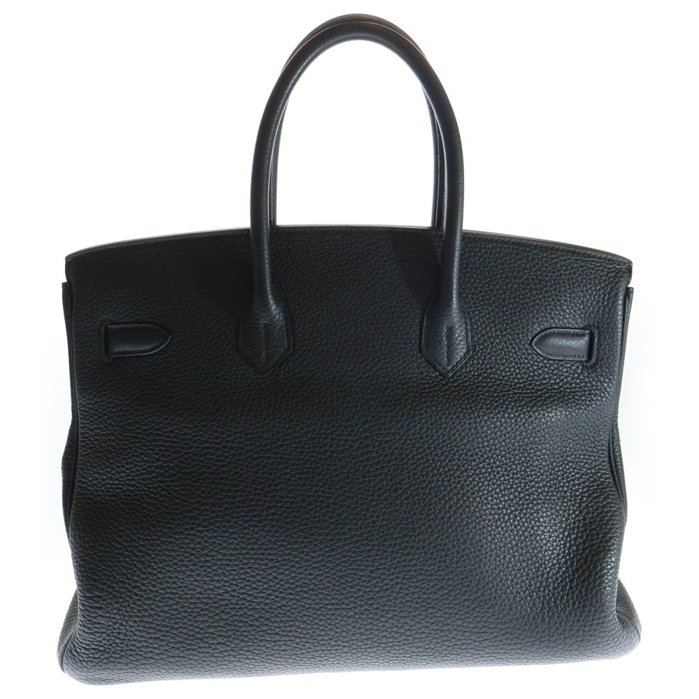 HERMES(エルメス) バーキン35 ノワール トゴ レザーハンドバッグ ブラック SV金具 T刻印 レディース