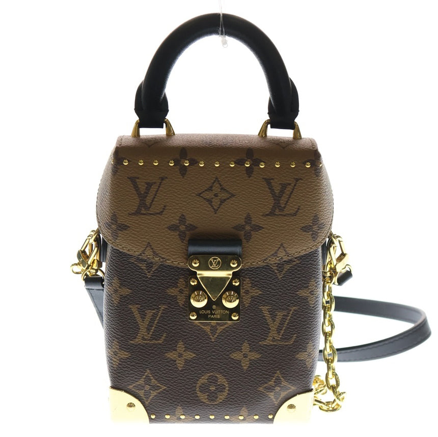 LOUIS VUITTON(ルイヴィトン) モノグラム リバース カメラボックス PVC レザー 2WAY ハンド チェーンショルダーバッグ ゴールド金具 ブラウン M82465 レディース