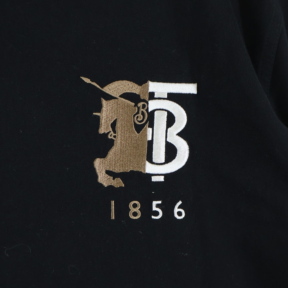 BURBERRY(バーバリー) TBロゴ刺繍 クルーネック 半袖Tシャツ カットソー ブラック 8023785