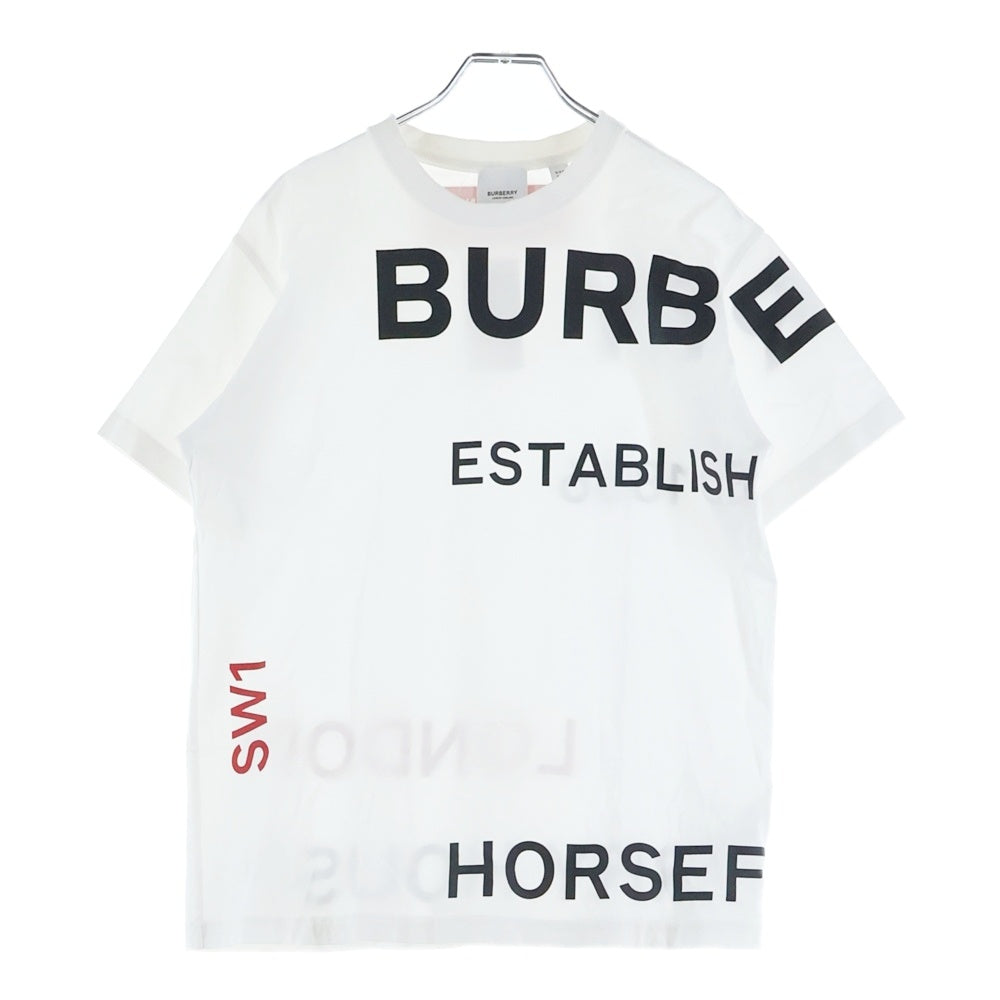 BURBERRY(バーバリー) 21SS HORSEFERRY ホースフェリー ロゴプリント クルーネック 半袖Tシャツ カットソー ホワイト 8017103
