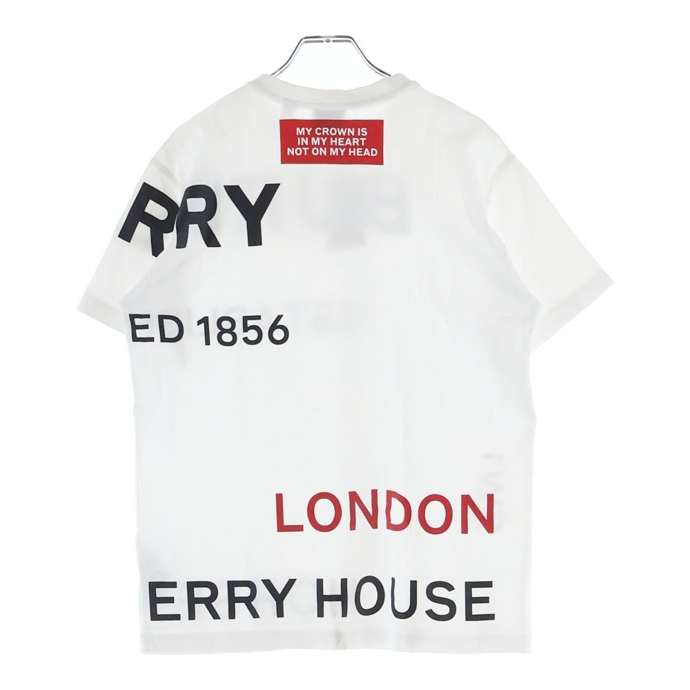 BURBERRY(バーバリー) 21SS HORSEFERRY ホースフェリー ロゴプリント クルーネック 半袖Tシャツ カットソー ホワイト 8017103