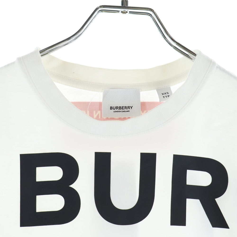 BURBERRY(バーバリー) 21SS HORSEFERRY ホースフェリー ロゴプリント クルーネック 半袖Tシャツ カットソー ホワイト 8017103