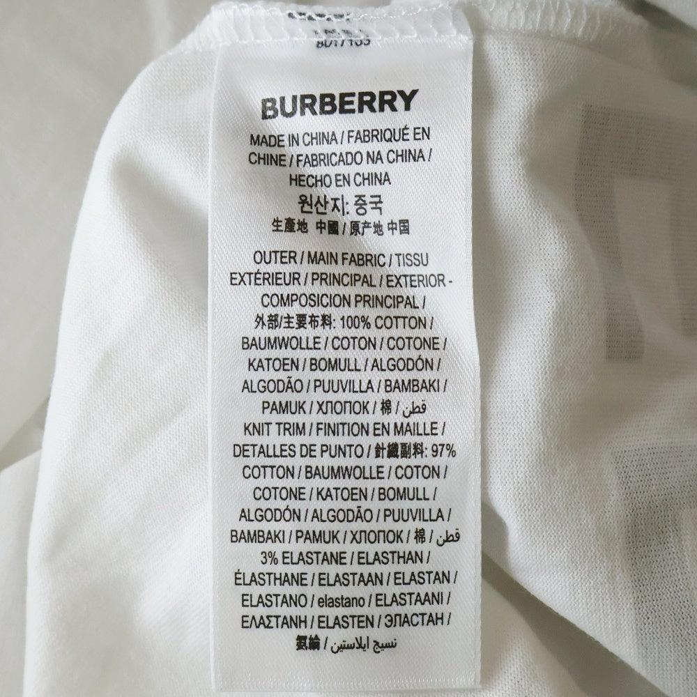 BURBERRY(バーバリー) 21SS HORSEFERRY ホースフェリー ロゴプリント クルーネック 半袖Tシャツ カットソー ホワイト 8017103