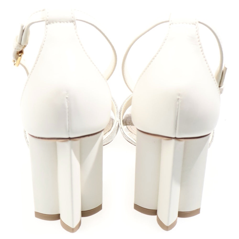 LOUIS VUITTON(ルイヴィトン) シルエットライン キャンバス モノグラム ヒール ストラップサンダル シューズ ライトグレー レディース M11005