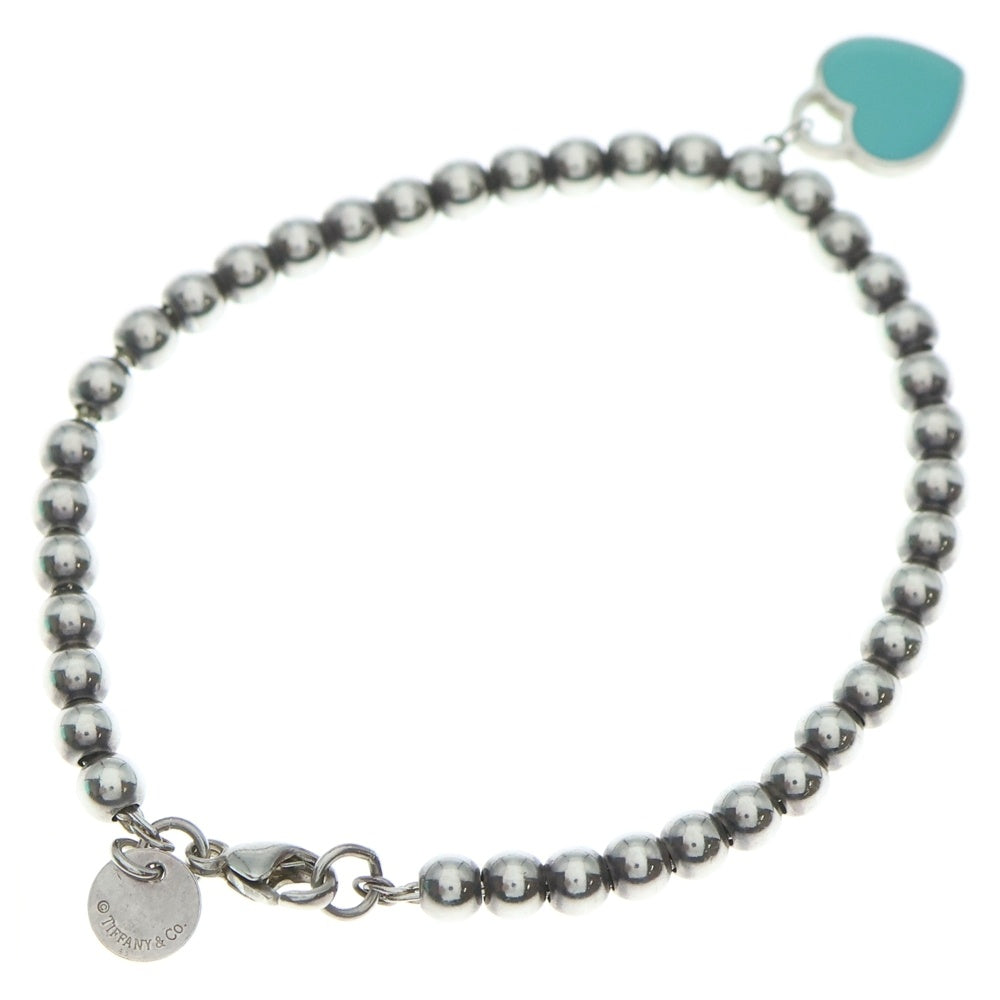 TIFFANY & Co.(ティファニー) リターントゥ ブルーハート タグ ビーズブレスレット AG925 シルバー アクセサリー レディース