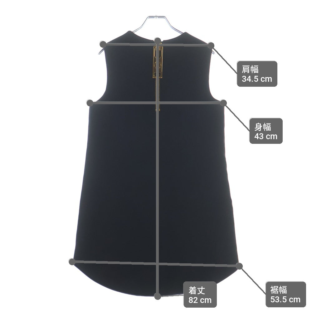 LOUIS VUITTON(ルイヴィトン) 23SS ビッグフラワーボタンワンピース ブラック ウールxシルク RW231B NQA FORO73 36 レディース