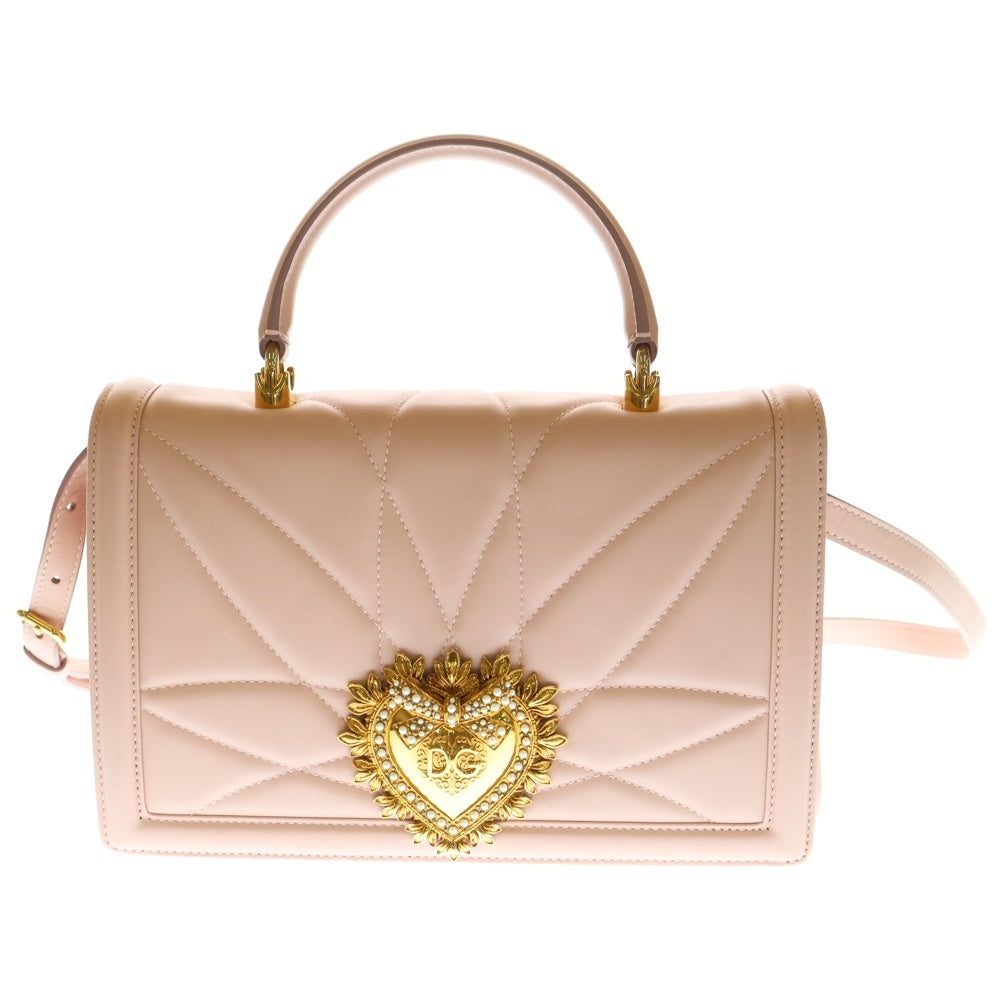 DOLCE & GABBANA(ドルチェアンドガッバーナ) ディヴォーション 2wayショルダーバッグ ピンク レザー ハンドバッグ