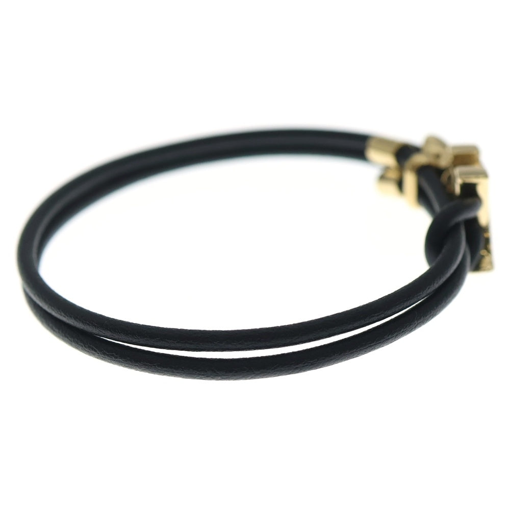 LOUIS VUITTON(ルイヴィトン) ブルーム ブレスレット レザー ブラック M8142Z ゴールド金具 レディース